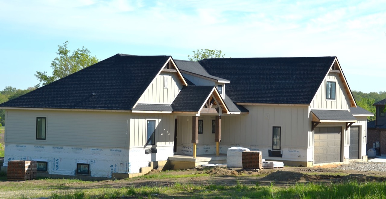 New single-family home nearing completion in the OKC metro